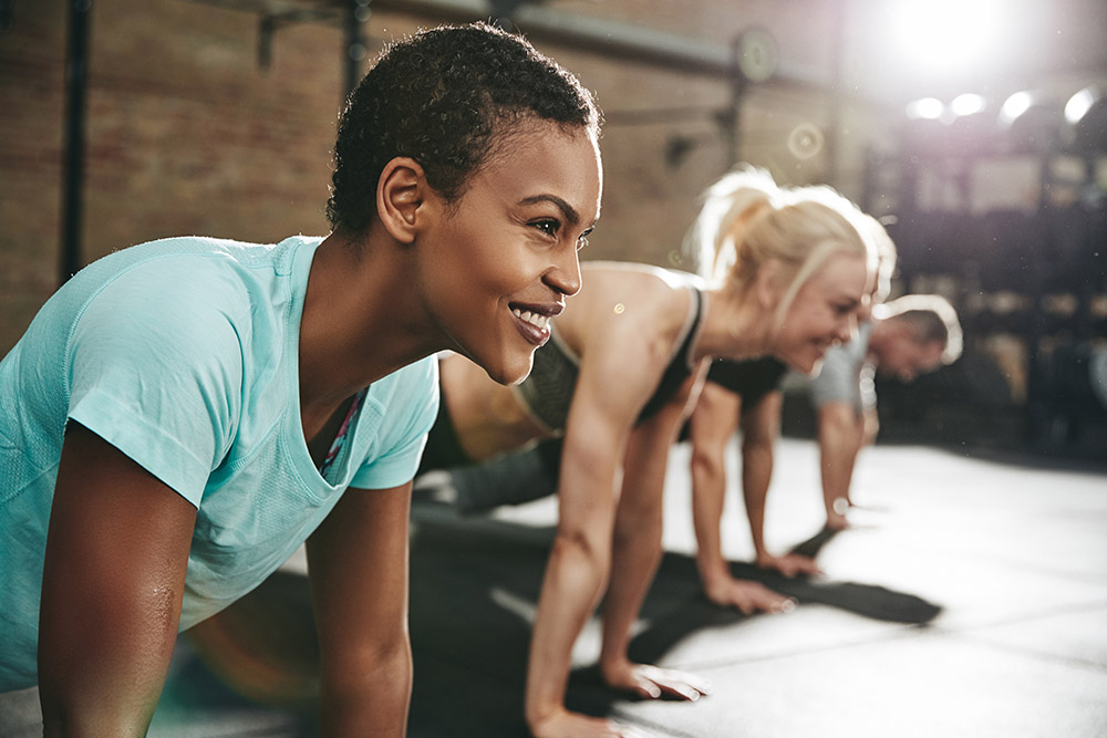 women exercising